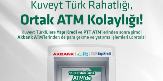 Kuveyt Türk’lüler ücretsiz Akbank ATM’si kullanabilecek